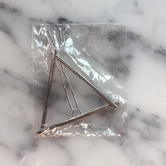 Silver Minimalist Geometric Hair Clip - Picture 2 of 2